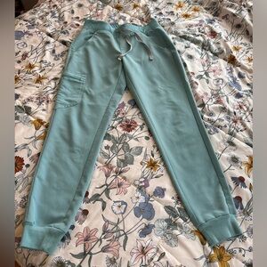 FIGS Technical Collection Jogger Scrub Pants XS Aqua/Teal